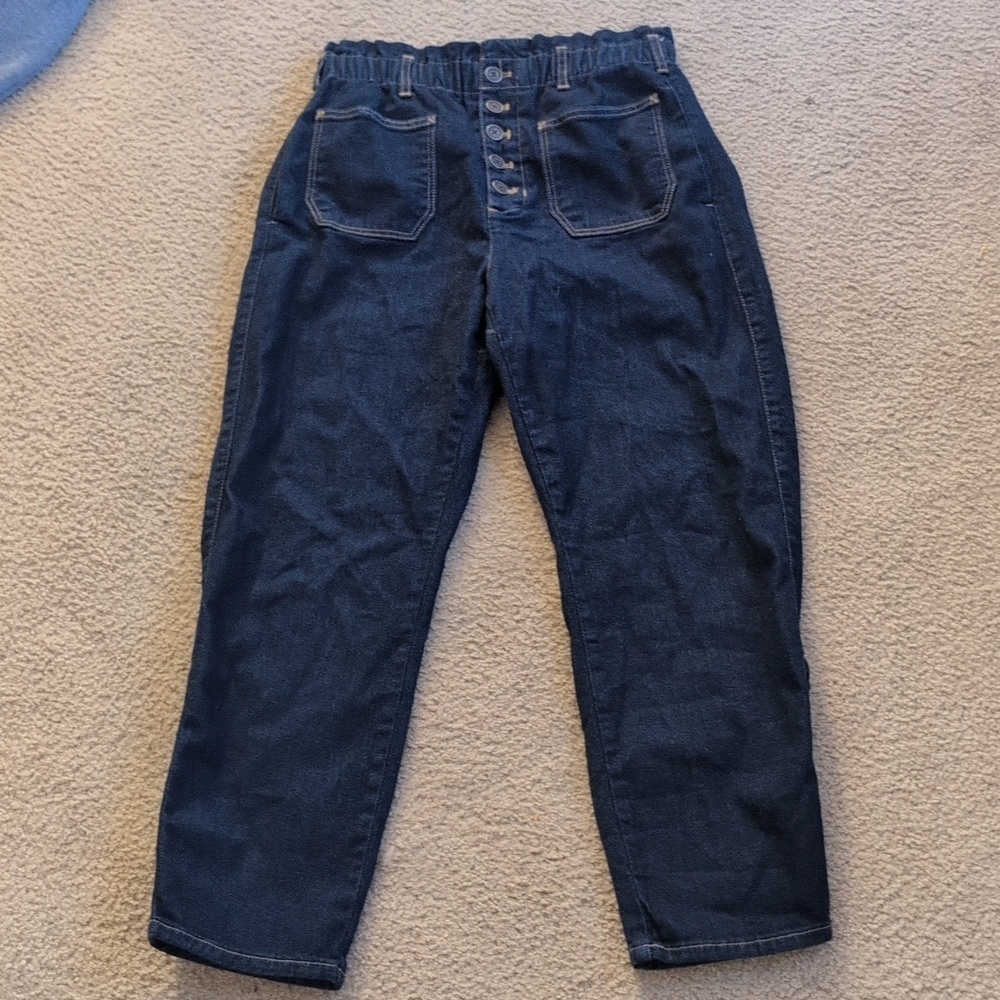 Pilcro By Anthropologie Button Fly High Rise Ankle Jeans Size Small - Picture 4 of 8
